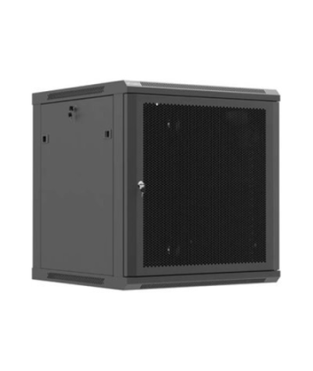 Lanberg Wall mounted installation cabinet 19"12U 600X600, Black perforated door (Flat pack) | Lanberg