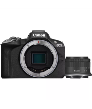 Canon, EOS R50 + RF-S 18-45mm F4.5-6.3 IS STM (SIP), Megapixel 24.2 MP, Image stabilizer, ISO sensitivity (max) 32000, Display
