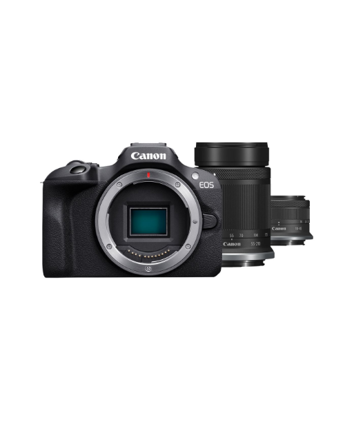 Canon, EOS R100 Mirrorless Camera + RF-S 18-45mm IS STM Lens + RF-S 55-210mm IS STM Lens, Megapixel 24.1 MP, Image stabilizer
