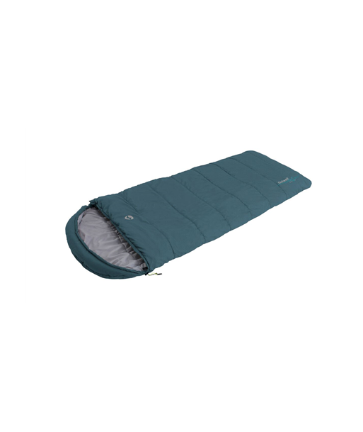 Magamiskott Outwell Campion Lux Teal, -16/5 °C, 2 way open - auto lock, L-shape