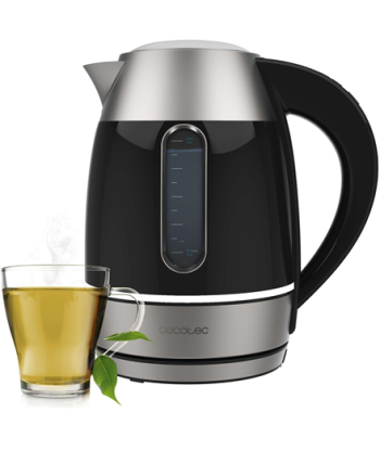 Чайник Cecotec, Thermosense 400 VisionLight, Electric, 2200 W, 1.7 L, Stainless steel, 360° rotational base, Black/Stainless