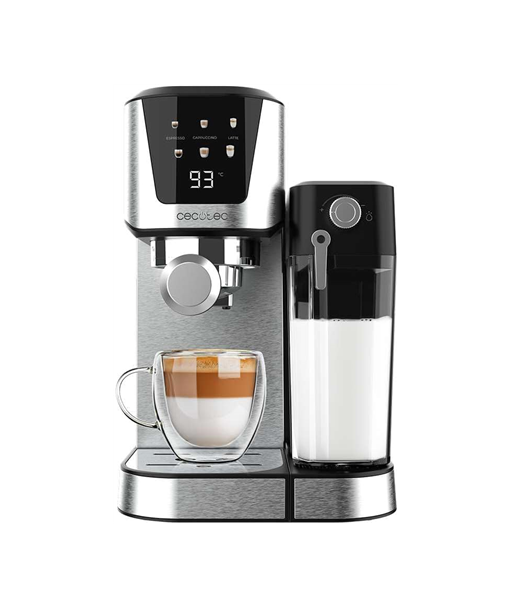Cecotec Coffee Maker, Power Espresso 20 Cream, Pump pressure 20 bar, Built-in milk frother, Semi-automatic, 1350 W