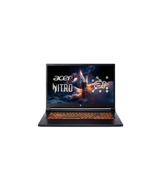 Acer, Nitro V 17 AI ANV17-41-R9XF, Obsidian Black, 17.3", IPS, QHD, 2560 x 1440 pixels, AMD Ryzen 7, 260, 32 GB, DDR5
