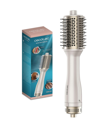 Cecotec Air Brush with Heating Plates, Air DryBold, Ceramic heating system, Ion conditioning, 1200 W, Gold/White