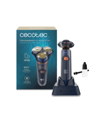 Cecotec Shaver, PrecisionCare Aluminium Pro, Operating time (max) 80 min, Wet & Dry, Blue