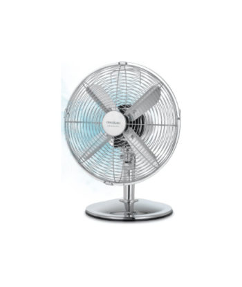 Cecotec EnergySilence 620 RetroDesk, Desktop Fan, Table Fan, 40 W, Diameter 30 cm, Number of speeds 3, Oscillation, Silver
