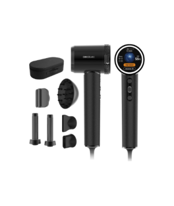 Фен Cecotec, DryGlam Waves i-Sensor Pro, 1600 W, Number of temperature settings 4, Ionic function, Black, Diffuser nozzle