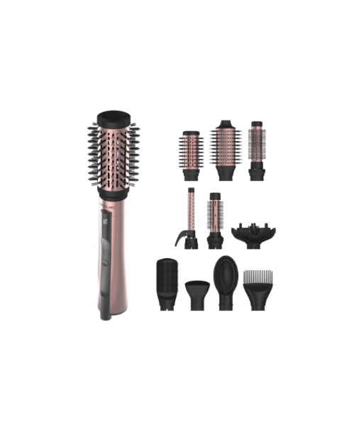 Cecotec Air Brush, CeramicCare 10in1 AirBrush, Ion conditioning, Number of heating levels 3, 1200 W, Black/Pink