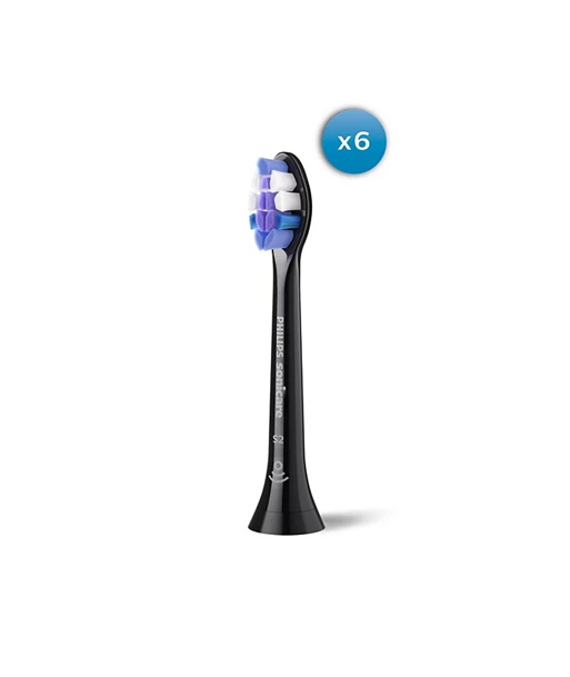 Philips HX6056/88 Sonicare Sensitive, Replacement brush heads, Heads, For adults, Number of brush heads included 6, Black