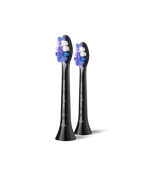 Philips Replacement brush heads, HX6052/88 Sonicare Sensitive, Heads, For adults, Number of brush heads included 2, Black