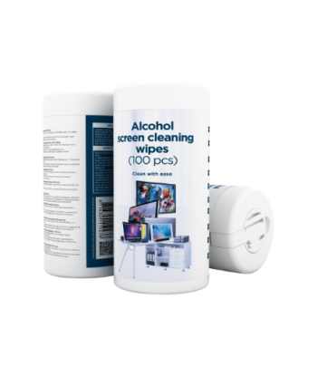 Gembird, Alcohol Screen Cleaning Wipes (100 pcs), CK-AWW100-01, Screen cleaning wipes