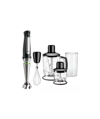 Braun, MultiQuick 7 Hand Blender, MQ 7045X, Hand Blender, 1000 W, Number of speeds 6, Chopper, Black/Stainless steel