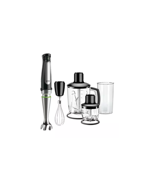 Braun, MultiQuick 7 Hand Blender, MQ 7045X, Hand Blender, 1000 W, Number of speeds 6, Chopper, Black/Stainless steel
