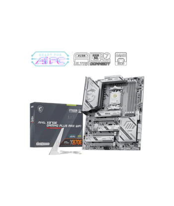 MSI MAG X870E GAMING PLUS MAX WIFI, Processor family AMD, Processor socket AM5, DDR5, Supported hard disk drive interfaces
