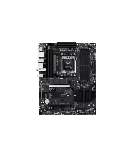 MSI PRO B850-S EVO WIFI, Processor family AMD, Processor socket AM5, DDR5, Supported hard disk drive interfaces SATA, M.2