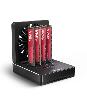 AXAGON ADSA-M2C44 USB4 docking station for 4x M.2 NVMe SSDs with disk cloning function without a PC