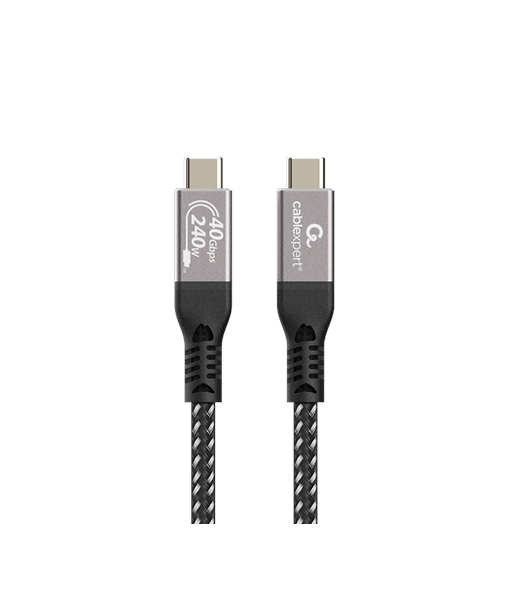 Cablexpert Premium USB4 Type-C charging and data cable, 40 Gbps, 240 W, 0.5 m | CCBP-USB4-CMCM240-0.5M
