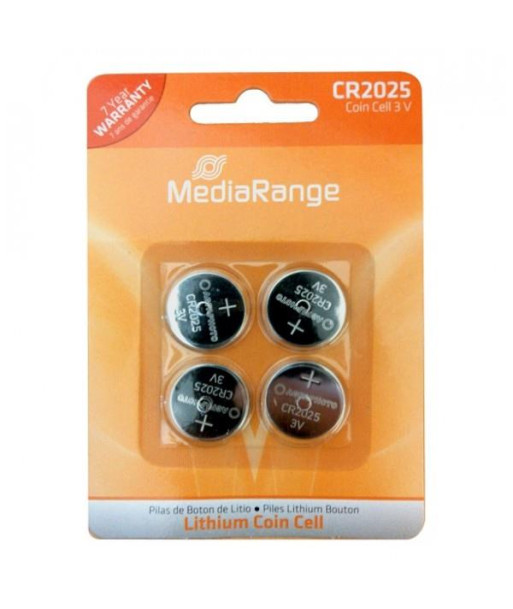 BATTERY LITHIUM CR2025 3V/4PCS MRBAT131 MEDIARANGE