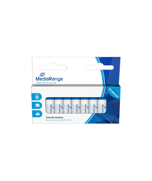 BATTERY ALKALINE AAA 1.5V/10PCS MRBAT102 MEDIARANGE