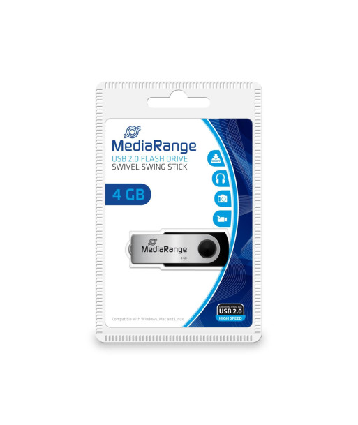 MEMORY DRIVE FLASH USB2 4GB/MR907 MEDIARANGE