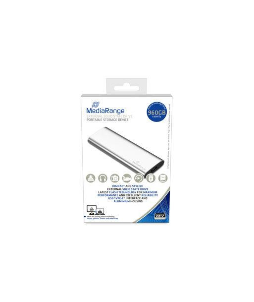 External SSD MEDIARANGE Read speed 450 MB/s Write speed 420 MB/s Form factor M.2 NVMe Yes 900 GB MR1103