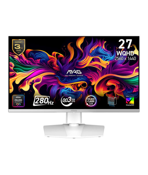 Monitor MSI 26.5" 2560 x 1440 pixels Wide Quad HD Native aspect ratio 16:9 QD-OLED Flat MAG272QPWQD-OLEDX28