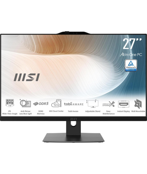 Monoblock PC MSI AM272P 1M Modern CPU Intel Intel Core 7 150U RAM 16 GB DDR5-SDRAM Screen 27" 1920 x 1080 pixels Storage 1000