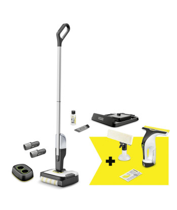 Пылесос KARCHER FC 2-4 + WV 4-4 Set Dry&wet Electric mop Black/Silver Bagless Battery 2.2 kg 9.791-983.0