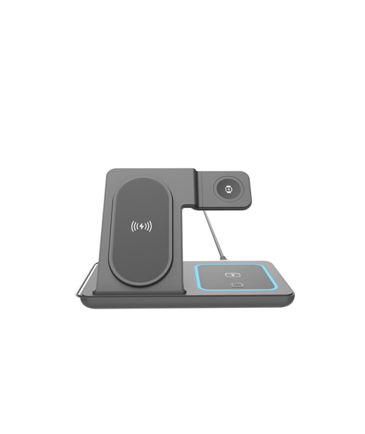 Gembird TA-WPC31S-01-BK 3-in-1 foldable wireless charger stand, 15 W, Samsung watch, black | Gembird