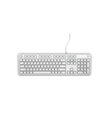 Dell, KB216, Multimedia, Wired, EN, White, USB