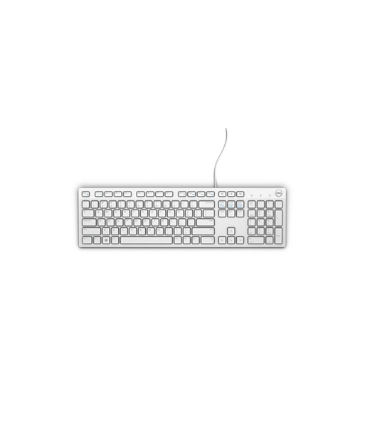 Dell, KB216, Multimedia, Wired, EN, White, USB
