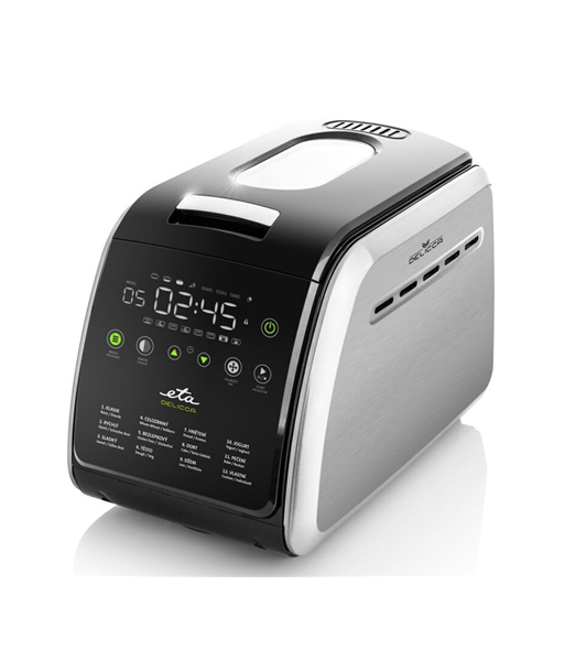 ETA, Bread maker, Delicca II ETA714990030, Power 850 W, Number of programs 12, Display Yes, Black/Stainless steel