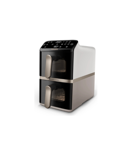 Kuumaõhufritüür Philips, Dual Basket, NA462/80 4000 Series, Capacity 10 L, Power 2750 W, RapidAir, Silk White/Beige