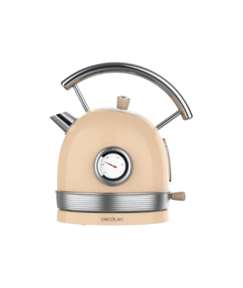 Cecotec Kettle, ThermoSense 420 Vintage, 2200 W, Electric, 1.8 L, Stainless steel, 360° rotational base, Light Beige