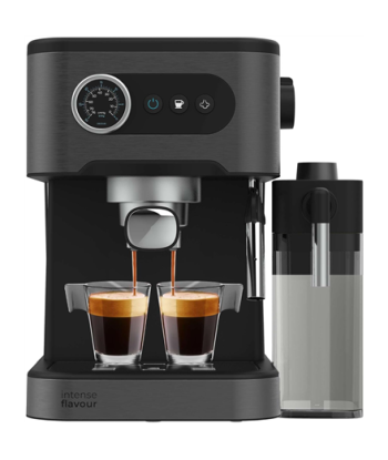 Cecotec Coffee machine, Power Espresso 20 Pro Latte, Pump pressure 20 bar, Built-in milk frother, Semi-automatic, Black, 1350 W