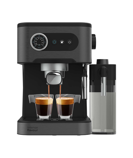 Cecotec Coffee machine, Power Espresso 20 Pro Latte, Pump pressure 20 bar, Built-in milk frother, Semi-automatic, Black, 1350 W
