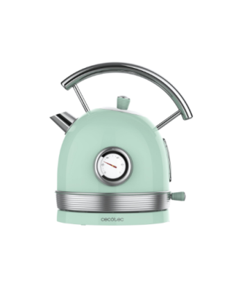 Cecotec Kettle, ThermoSense 420 Vintage, 2200 W, Electric, 1.8 L, Stainless steel, 360° rotational base, Light Green