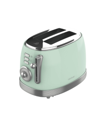 Cecotec Toaster, Toast&Taste 800 Vintage, Power 850 W, Number of slots 2, Housing material Stainless steel, Light Green