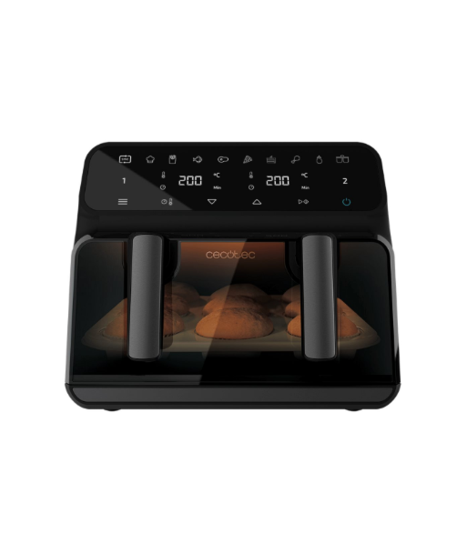 Cecotec Double hot air fryer, Cecofry Advance 9000 Window, Power 2200 W, Capacity 9 L, Black