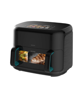Cecotec Double hot air fryer, Cecofry&Grill Smokin'Prime 11000, Power 2800 W, Capacity 11 L, Black