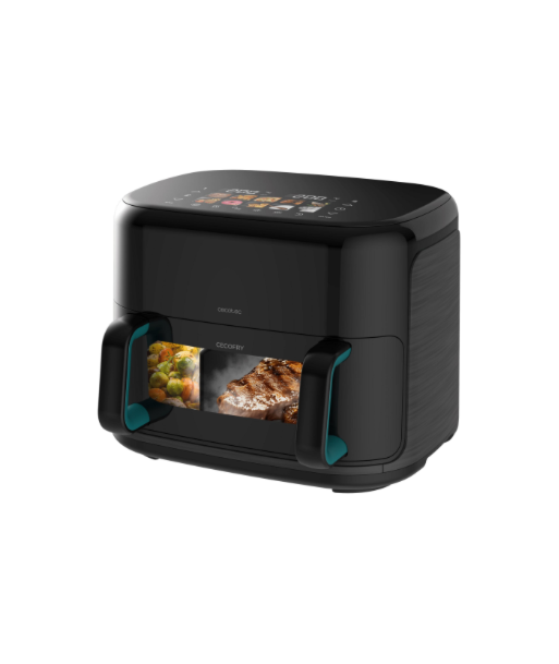 Cecotec Double hot air fryer, Cecofry&Grill Smokin'Prime 11000, Power 2800 W, Capacity 11 L, Black