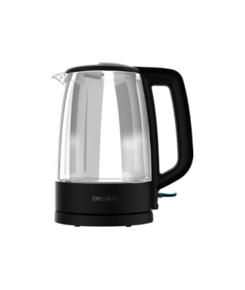 Veekeetja Cecotec, ThermoSense 320 Clear, 2200 W, Electric, 1.7 L, Glass, 360° rotational base, Black/Transparent