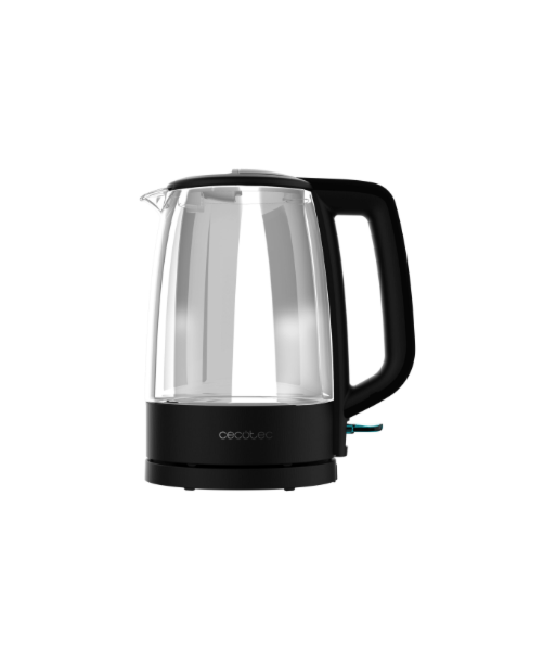 Veekeetja Cecotec, ThermoSense 320 Clear, 2200 W, Electric, 1.7 L, Glass, 360° rotational base, Black/Transparent