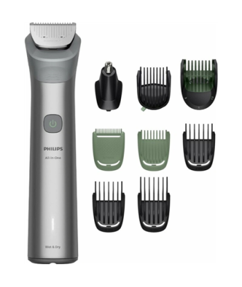 Philips All-in-One Hair trimmer, MG5931/15 Series 5000, Cordless, Number of length steps 13, Step precise 0.5 mm, Light gray
