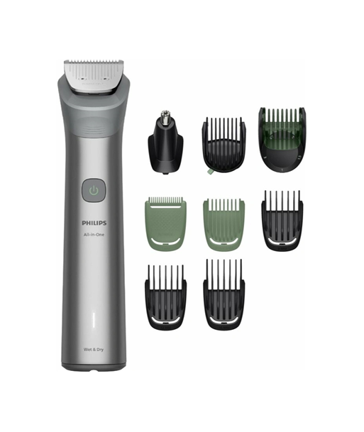 Philips All-in-One Hair trimmer, MG5931/15 Series 5000, Cordless, Number of length steps 13, Step precise 0.5 mm, Light gray