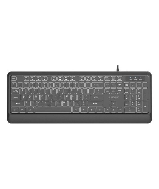 KEYBOARD MULTIMEDIA USB ENG/BLACK KB-UML-04 GEMBIRD