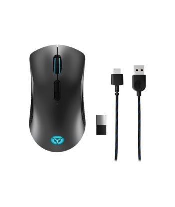 Optiline hiir Lenovo, Wireless Gaming Mouse, Legion M600, 2.4 GHz, Bluetooth or Wired by USB 2.0, Black, 1 year(s)