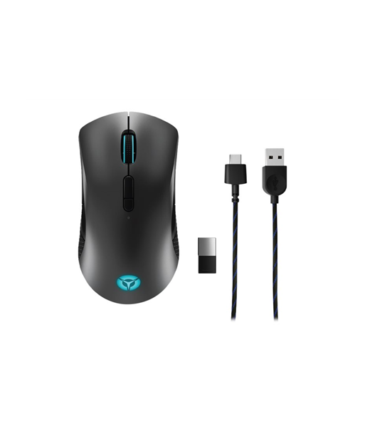 Optiline hiir Lenovo, Wireless Gaming Mouse, Legion M600, 2.4 GHz, Bluetooth or Wired by USB 2.0, Black, 1 year(s)
