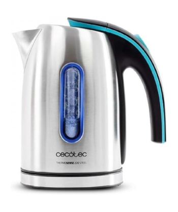 Cecotec Kettle, ThermoSense 220 Steel, Electric, 1630 W, 1.2 L, Stainless Steel, 360° rotational base, Stainless Steel