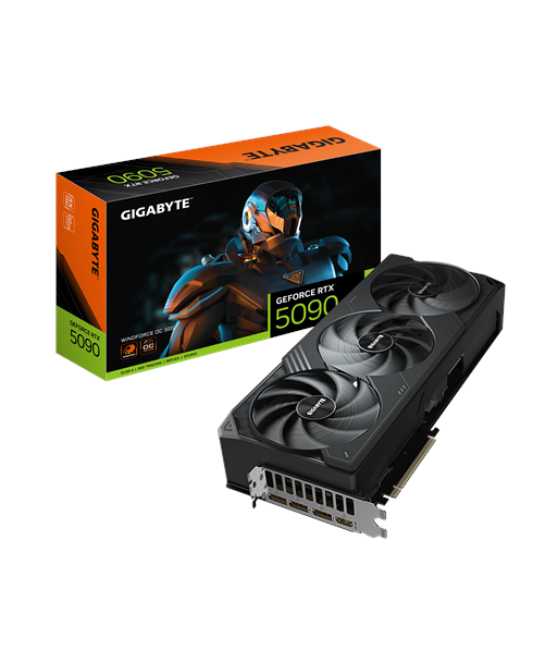 Gigabyte GeForce RTX 5090 WINDFORCE OC 32G, NVIDIA, 32 GB, GeForce RTX 5090, GDDR7, HDMI ports quantity 1, PCI-E 5.0